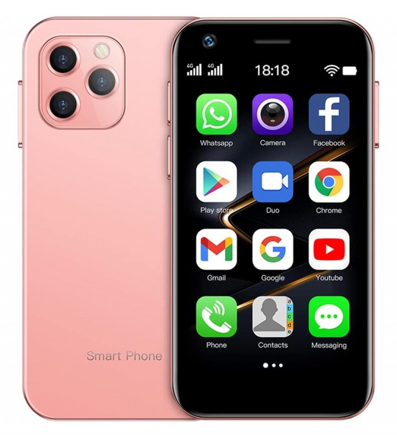 Мини смартфон 4G 2 sim Soyes XS12 MT6737 3+64 гб 3" Android 9.0 Розовый